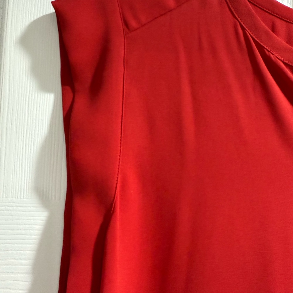 Pleione V-Neck Red Blouse - Picture 3 of 4